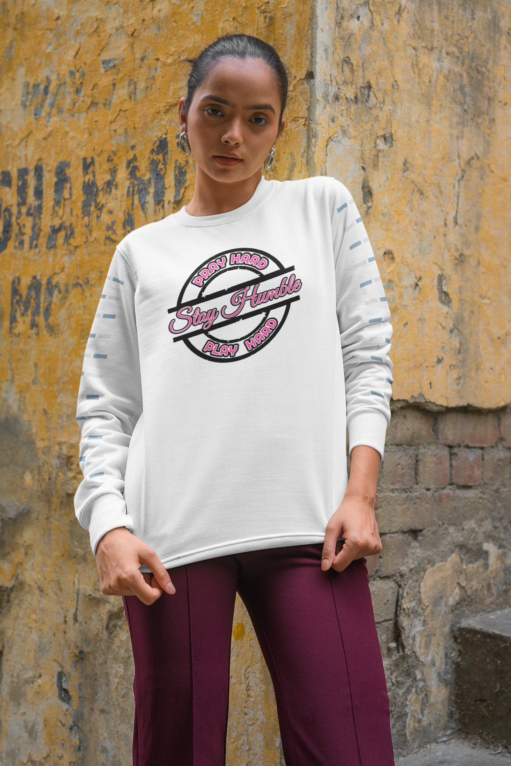 Pray Hard Crew Neck￼