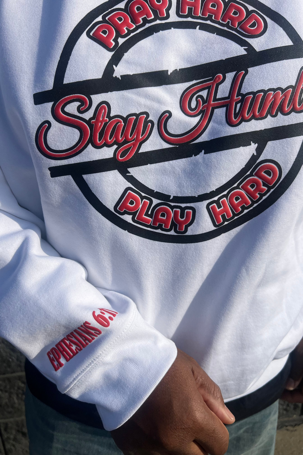 Pray Hard Crew Neck￼